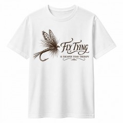 Fly Tying Is Cheaper Than Therapy T-Shirt, Funny Fly Fishing, Angler Gift | Trinmama