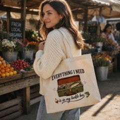 Everything I Need Is in My Tackle Box Tote Bag, Funny Fishing Canvas, Gift for Anglers | Trinmama image 4