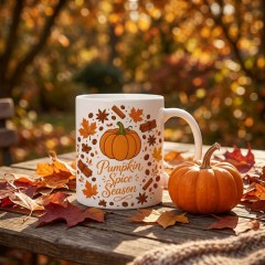 Pumpkin Spice Season Funny Fall Coffee Mug, Autumn Ceramic Cup, Fall Season Gift | Trinmama image 3