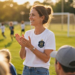 President of the #07 Fan Club Personalized T-Shirt — Vintage Club Crest Badge, Custom Jersey Number image 2