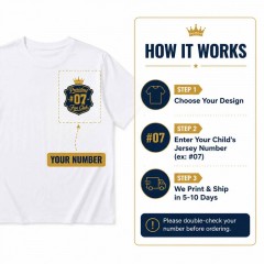 President of the #07 Fan Club Personalized T-Shirt — Vintage Club Crest Badge, Custom Jersey Number image 5