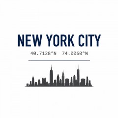 NYC City Coordinates Canvas Tote Bag, Manhattan Skyline Shopper, Travel Gift | Trinmama image 5