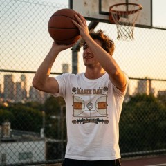 Game Day Basketball Court Aerial Sports T-Shirt image 3