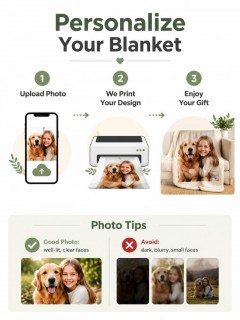 Personalized Fishing Cabin Fleece Blanket, Custom Photo Lake View, Outdoor Gift | Trinmama image 5