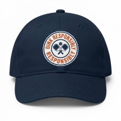 Dink Responsibly Vintage Badge Baseball Cap, Funny Pickleball Hat, Gift for Players | Trinmama