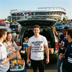 MY WEEKEND PLANS T-Shirt, Football & Snacks Checklist, Funny Fan Gift | Trinmama image 2