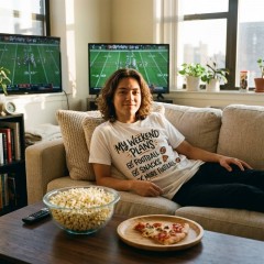 MY WEEKEND PLANS T-Shirt, Football & Snacks Checklist, Funny Fan Gift | Trinmama image 3