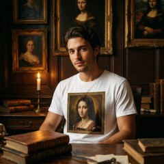 Renaissance Oil Portrait T-Shirt, Dark Academia Museum Art, Art Lover Gift | Trinmama image 2