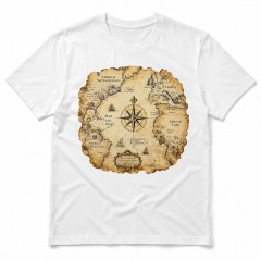 Antique World Map T-Shirt, Compass Rose Dark Academia, History Gift | Trinmama
