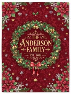 Custom Christmas Family Blanket — Personalized Holiday Name Throw | Trinmama