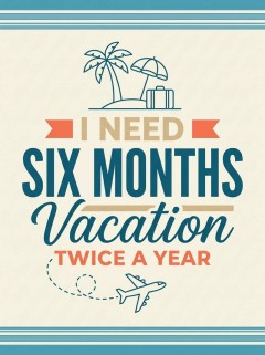 I Need Six Months Vacation Twice a Year Funny Fleece Blanket — Travel Throw | Trinmama image 4