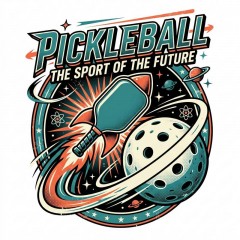 Pickleball The Sport of the Future - Retro Futurism T-Shirt - Funny Sports Gift image 4