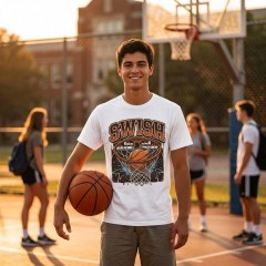 SWISH Basketball Hoop Net T-Shirt image 2