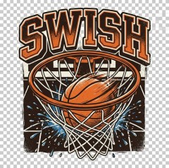 SWISH Basketball Hoop Net T-Shirt image 4