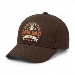 Personalized Paw Dad Vintage Badge Baseball Cap, Custom Name Pet Lover Hat, Gift for Pet Dads | Trinmama