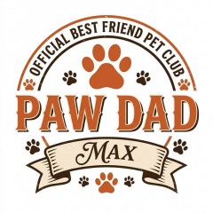Personalized Paw Dad Vintage Badge Baseball Cap, Custom Name Pet Lover Hat, Gift for Pet Dads | Trinmama image 4