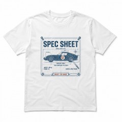 Spec Sheet Vintage Racing Car Blueprint Automotive T-Shirt