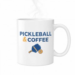 Pickleball & Coffee - Ceramic Coffee Mug - Player Gift