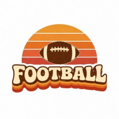 70s Retro Sunset Football Baseball Cap image 4