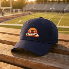 70s Retro Sunset Football Baseball Cap image 2