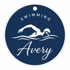 Swimming Game Day Personalized Name Keychain, Round Shape, Sports Gift | Trinmama image 3