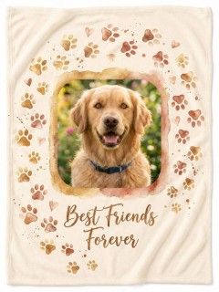 Custom Pet Photo Fleece Blanket — Memorial Keepsake Throw | Trinmama