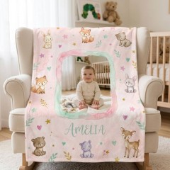 Personalized Baby Photo Blanket — Custom Nursery Throw | Trinmama image 2