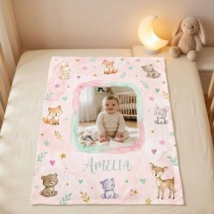 Personalized Baby Photo Blanket — Custom Nursery Throw | Trinmama image 3