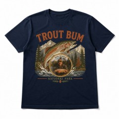 Personalized Trout Bum National Park T-Shirt, Custom Photo, Fishing Gift | Trinmama