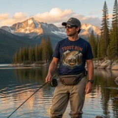 Personalized Trout Bum National Park T-Shirt, Custom Photo, Fishing Gift | Trinmama image 3