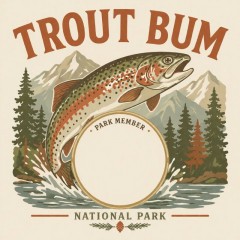 Personalized Trout Bum National Park T-Shirt, Custom Photo, Fishing Gift | Trinmama image 4
