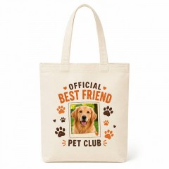 Custom Pet Photo Tote Bag, Personalized Polaroid Frame Canvas, Pet Lover Gift | Trinmama