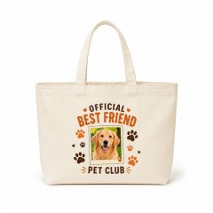 Custom Pet Photo Tote Bag, Personalized Polaroid Frame Canvas, Pet Lover Gift | Trinmama image 2