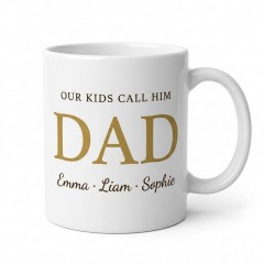 Our Kids Call Him Dad Mug, Personalized Ceramic Coffee Cup, Father's Day Gift | Trinmama