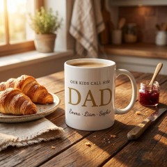Our Kids Call Him Dad Mug, Personalized Ceramic Coffee Cup, Father's Day Gift | Trinmama image 2