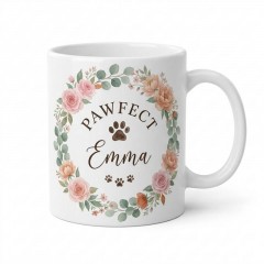 Personalized Pawfect Mug, Custom Pet Name Ceramic Coffee Cup, Dog Lover Gift | Trinmama