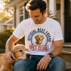 Custom Pet Photo T-Shirt, Personalized Best Friend Pet Club, Dog Photo Gift | Trinmama image 3