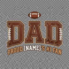 Personalized Football Dad T-Shirt, Custom Name, Proud Father Gift | Trinmama image 4