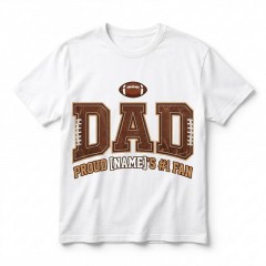 Personalized Football Dad T-Shirt, Custom Name, Proud Father Gift | Trinmama