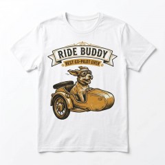 Ride Buddy Dog Sidecar Motorcycle Biker T-Shirt