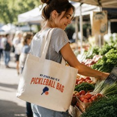 My Other Bag is a Pickleball Bag - Canvas Tote - Court to Street Style image 4