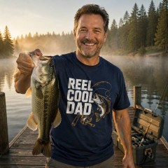 Reel Cool Dad T-Shirt, Funny Bass Fishing, Gift for Dad | Trinmama image 3