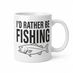 I'd Rather Be Fishing Mug, Funny Fishing Ceramic Coffee Cup, Gift for Anglers | Trinmama