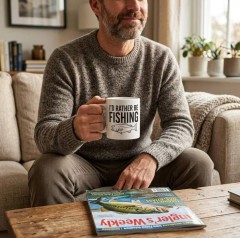 I'd Rather Be Fishing Mug, Funny Fishing Ceramic Coffee Cup, Gift for Anglers | Trinmama image 2