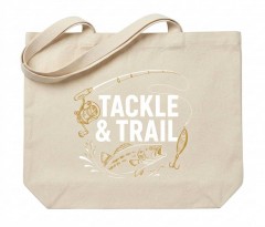 Tackle & Trail Fishing Gear Tote Bag, Funny Canvas Shopper, Gift for Anglers | Trinmama image 2