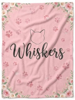 Personalized Cat Name Fleece Blanket — Custom Pet Throw | Trinmama