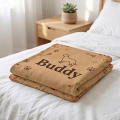 Personalized Dog Name Fleece Blanket — Custom Pet Throw | Trinmama image 3