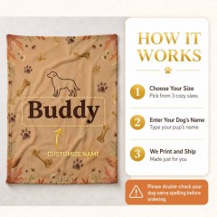 Personalized Dog Name Fleece Blanket — Custom Pet Throw | Trinmama image 5