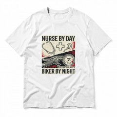 Nurse by Day Biker by Night Motorcycle Biker T-Shirt
