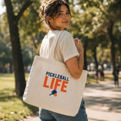 Pickleball Life Canvas Tote Bag, Minimalist Court Shopper, Player Gift | Trinmama image 4